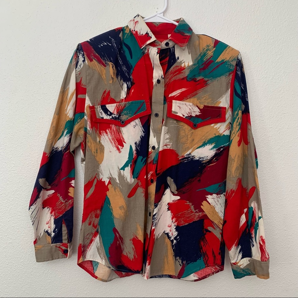 Roper Vintage Shirt Shoulder Pads Excellent Condition Cowgirl